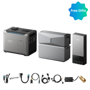 Anker SOLIX E10 Home Backup Kit with Power Dock and Tri-Fuel Generator 5500