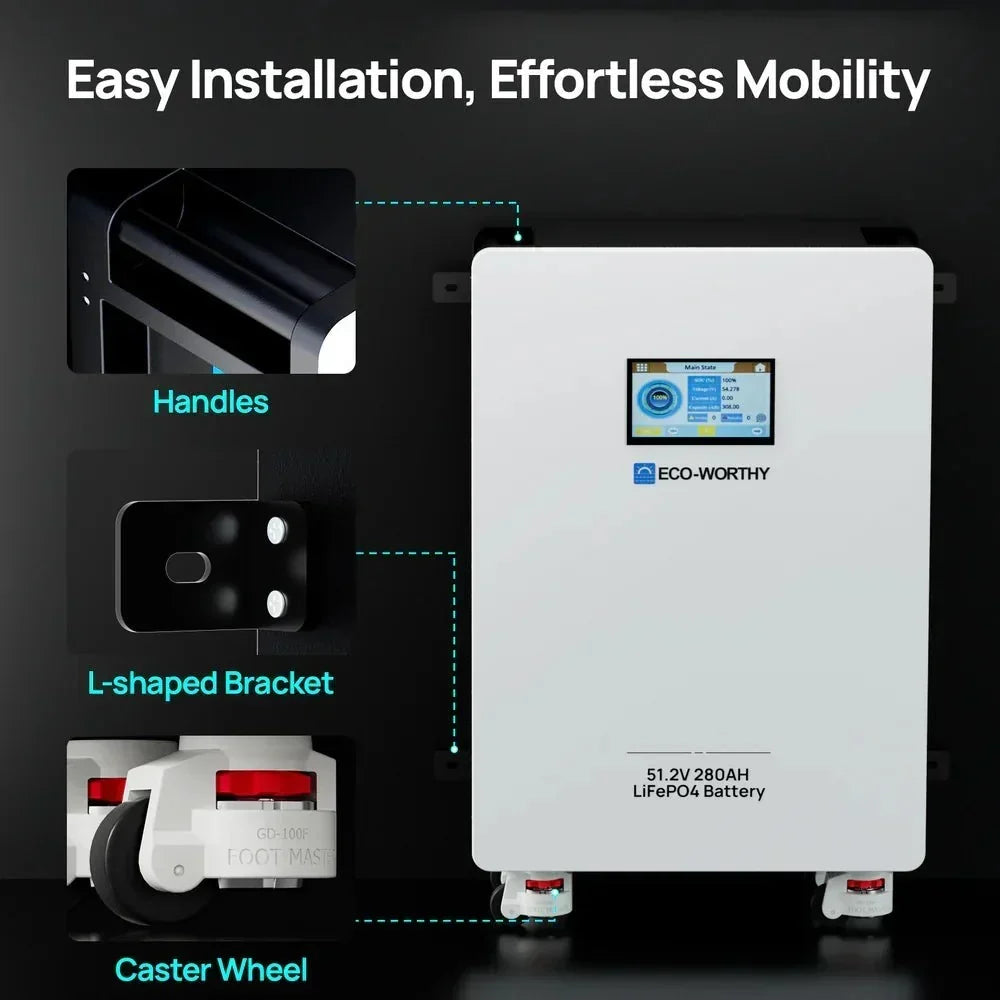 ECO-WORTHY LiFePO4 Energy Storage Battery, 51.2V, 280Ah - Image 5
