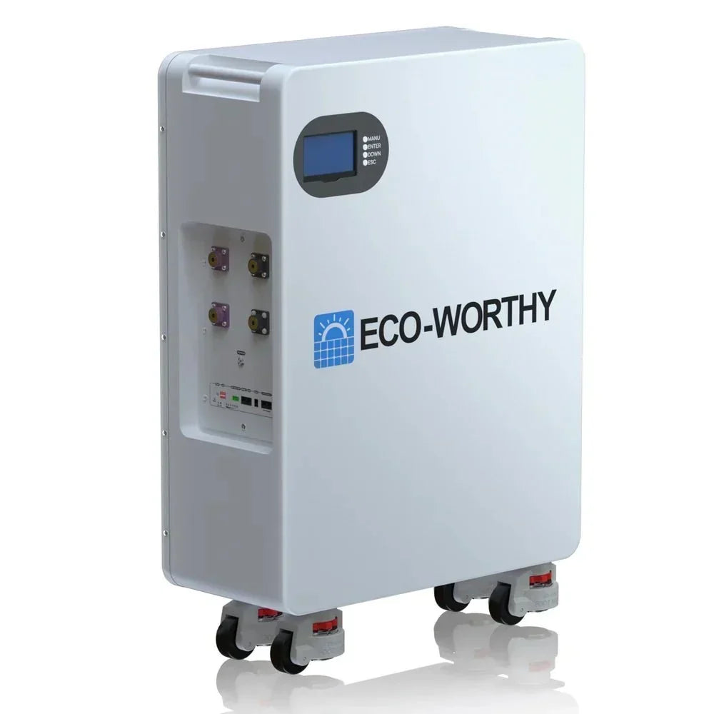 ECO-WORTHY Floor-Standing LiFePO4 Battery, 51.2V, 280Ah, with Wheels