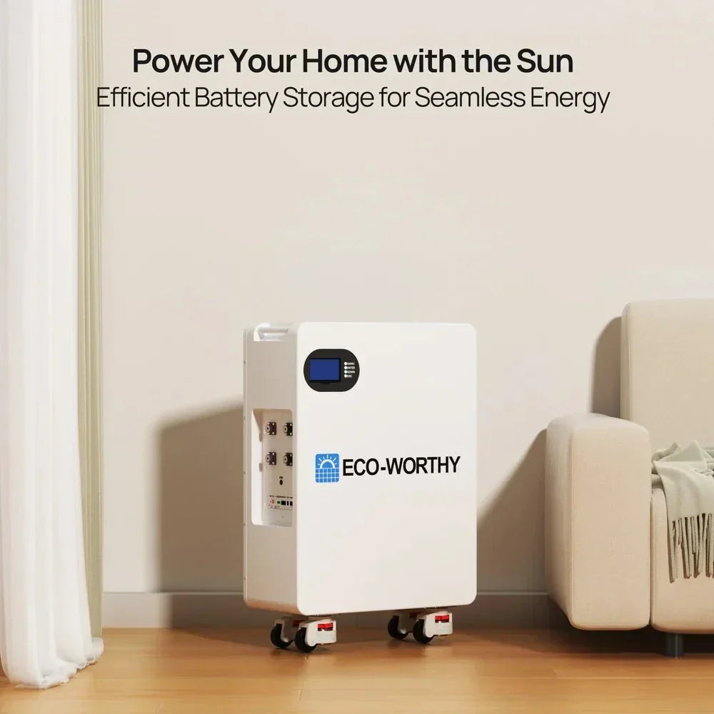 ECO-WORTHY Floor-Standing LiFePO4 Battery, 51.2V, 280Ah, with Wheels - Image 9