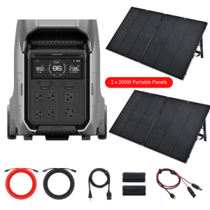 EcoFlow DELTA Pro 3 Solar Generator Kit, 4,096Wh, 4,000W
