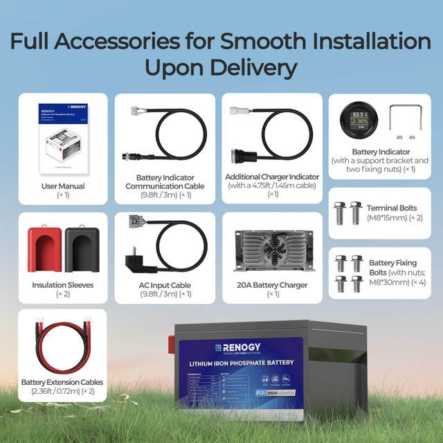 Renogy LiFePO4 Golf Cart Battery, 48V, 105Ah - Image 6