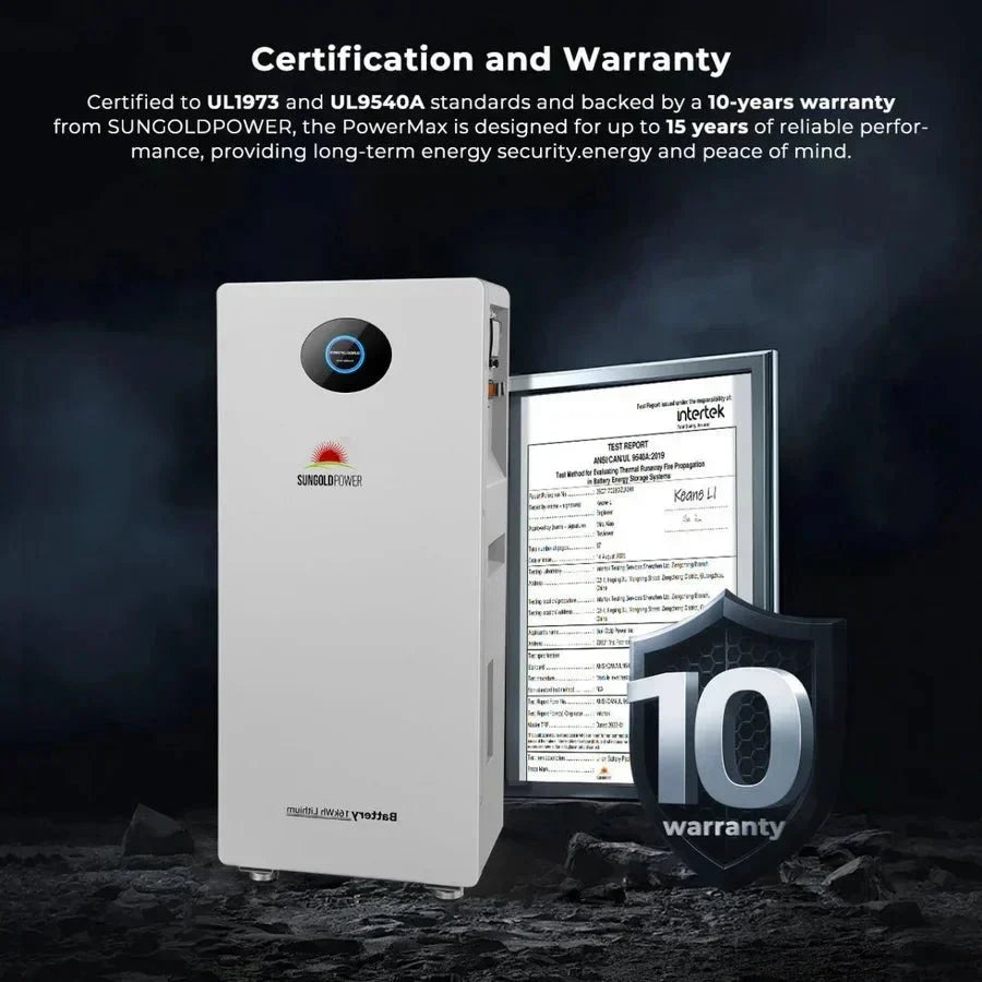 SunGoldPower PowerMax Outdoor Energy Storage Battery, 51.2V, 314Ah - Image 4